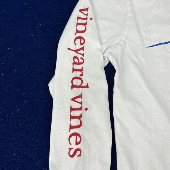 Vineyard Vines Shirt Men's‎ S White Long Sleeve Crew Neck Pocket Tee Sailfish - Picture 5 of 10